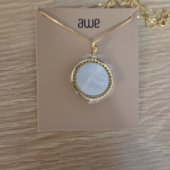 Awe Inspired Gold Necklace with Mother Earth Pendant - Picture 2 of 4